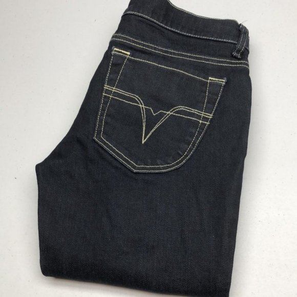 LIKE NEW (Never Washed) DIESEL DARKWASH LIV STRETCH SLIMCUT JEANS 28x32 ⭐ - Picture 1 of 10